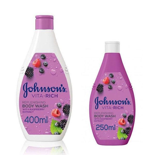 Johnson's Vita Rich Body Wash With Raspberry 400Ml +250Ml - Pinoyhyper