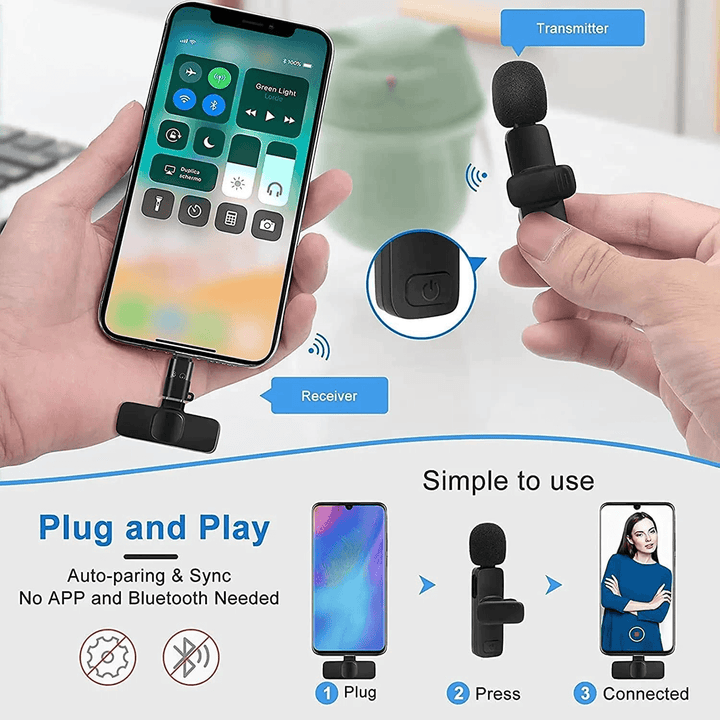 K8 Clip Mic Wireless Microphone Digital Mini Portable Mic for Mobile Phone - Android and Iphone - Pinoyhyper