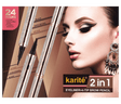 Karite 2 in 1 Black Eyeliner with 4-Tip Brown Eyebrow Pen Pencil - Pinoyhyper