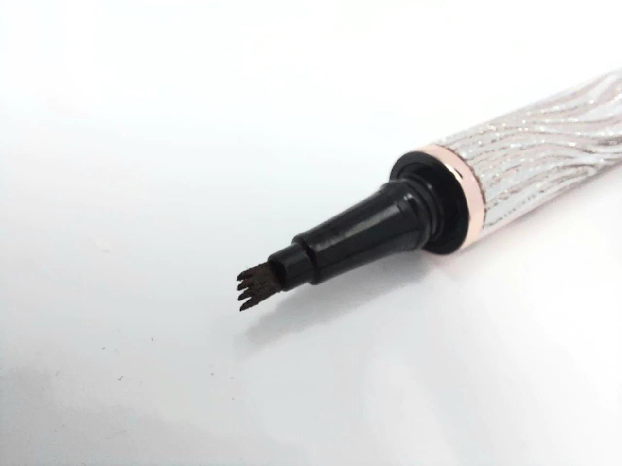 Karite 2 in 1 Black Eyeliner with 4-Tip Brown Eyebrow Pen Pencil - Pinoyhyper