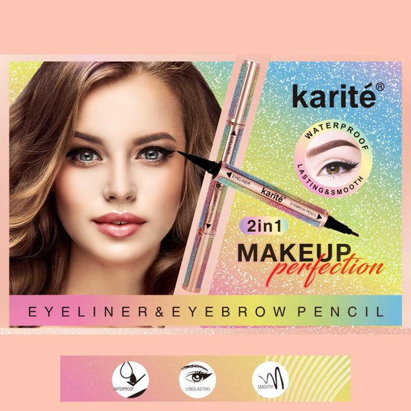 Karite Pretty Eyes Eyeliner + Eyebrow Pencil - 1ml+1ml - Pinoyhyper