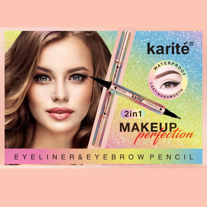 Karite Pretty Eyes Eyeliner + Eyebrow Pencil - 1ml+1ml - Pinoyhyper