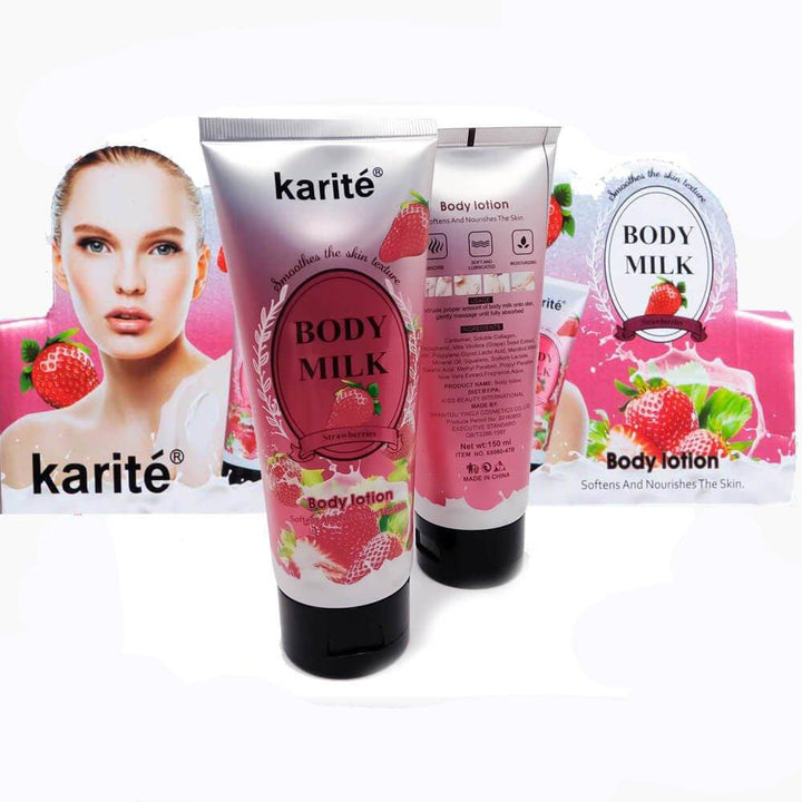 Karite Smoothes the skin texture Body milk Strawberries Body lotion - 150ml - Pinoyhyper