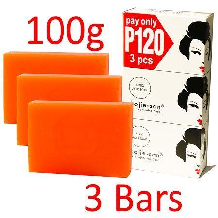Kojie San Skin Lightening Kojic Acid Soap 3 Bars 100gm - Pinoyhyper