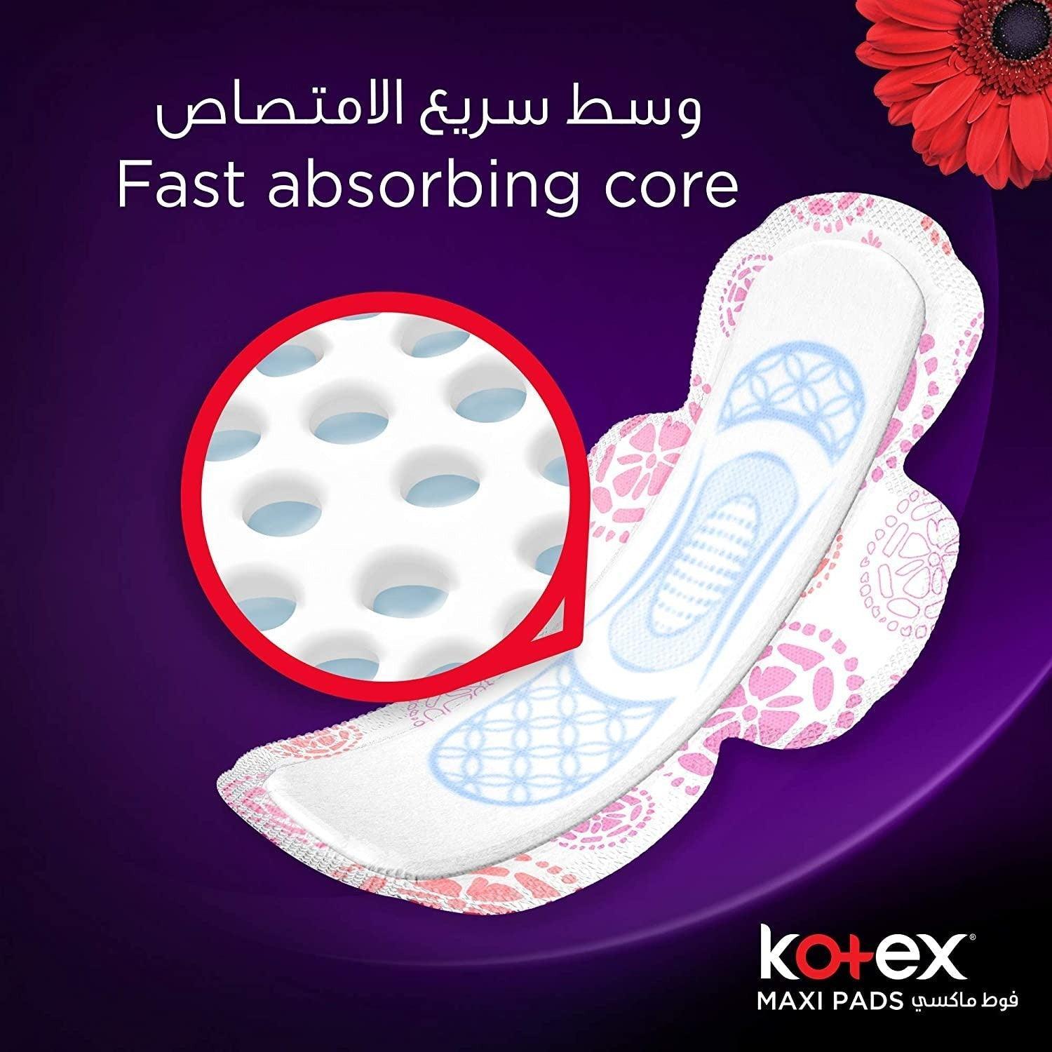 Kotex Maxi Thick Anti Leak Channels Even For Heavy Flow(Super) - 50 Pads - Pinoyhyper