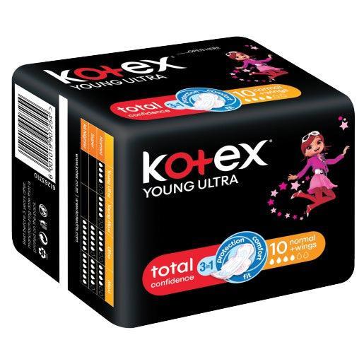 Kotex Young Maxi total Confidence normal+wing 10pads - Pinoyhyper