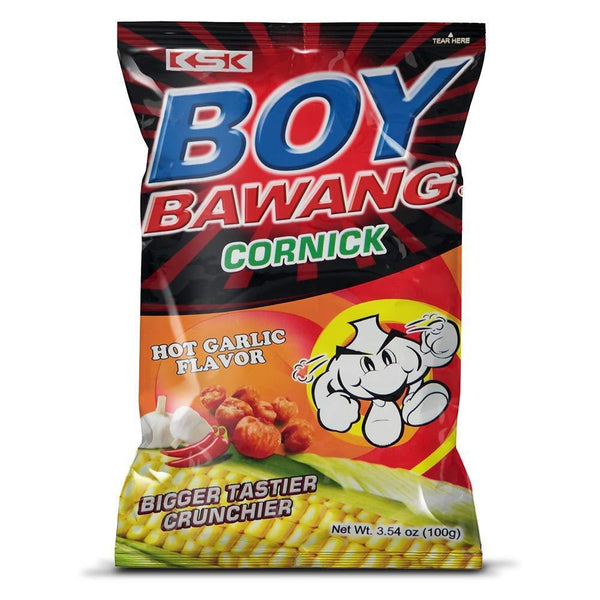 KSK Boy Bawang Cornick Hot Garlic 100g - Pinoyhyper