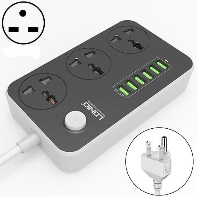 Ldnio 6 USB Ports and 3 Power Socket Extension - 2M - Pinoyhyper