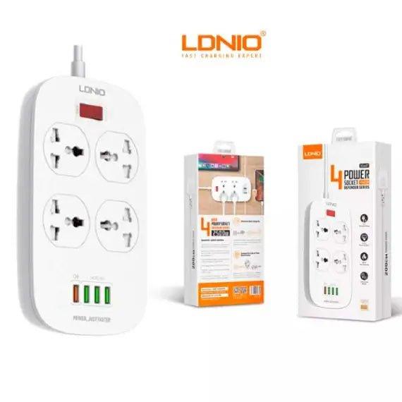 Ldnio Heavy-Duty Power Extension – 4 USB Fast Charger And 4 Power Socket - Pinoyhyper