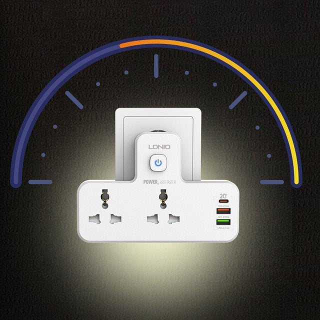 LDNIO SC2311 3 Usb Ports with PD 20W & QC3.0 Power Socket Universal Extension - Pinoyhyper
