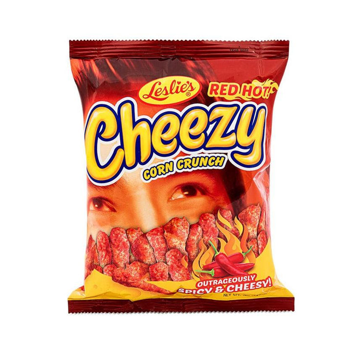 Leslie's Red Hot Cheezy Corn Crunch - 70g - Pinoyhyper