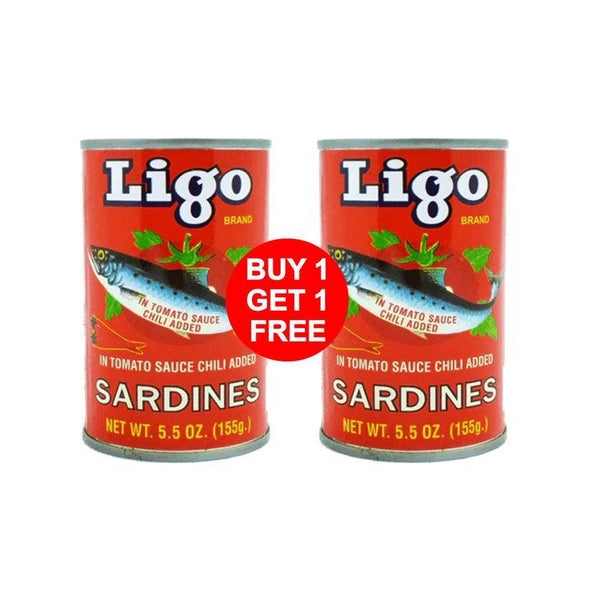 Ligo (Big) Sardines Tomato Sauce Chilli Red 425g (1+1) Offer - Pinoyhyper