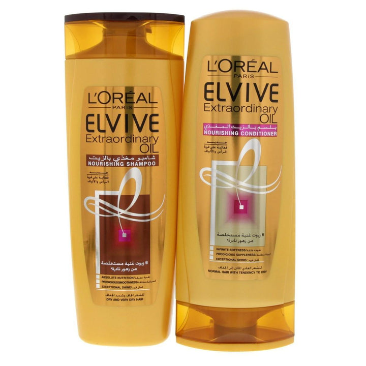 LOREAL Elvive Extraordinary Oil Nourishing Shampoo 400ml + Conditioner 400ml - Pinoyhyper