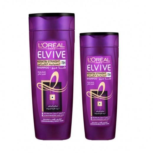 LOREAL Elvive Keratin Straight Shampoo 400ml + Free 200ml - Pinoyhyper