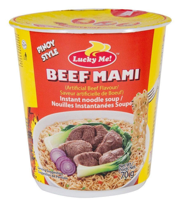 Lucky Me Beef Mami Cup Noodles 70gm - Pinoyhyper