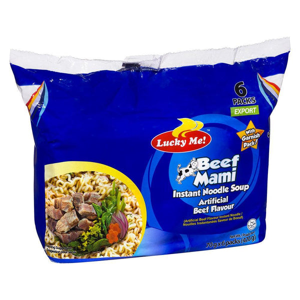 Lucky Me Instant Noodles Beef Flavour 55g Pack of 6 - Pinoyhyper