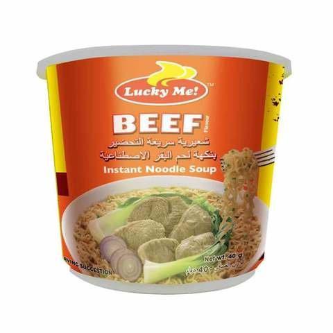 Lucky Me Mini Cup Beef 40G - Pinoyhyper