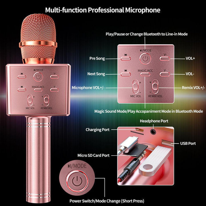M4 – Wireless Bluetooth Karaoke Microphone (Good Quality) - Pinoyhyper