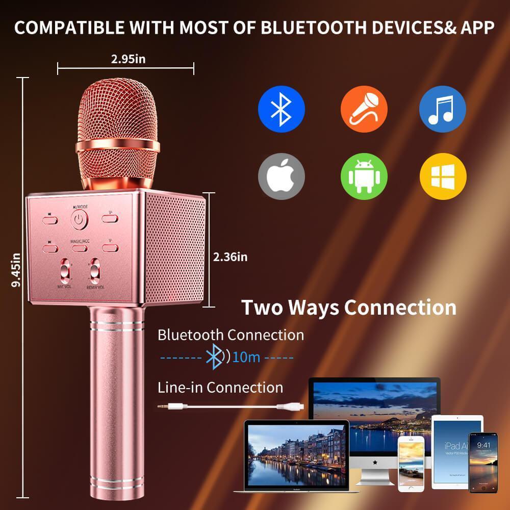 M4 – Wireless Bluetooth Karaoke Microphone (Good Quality) - Pinoyhyper
