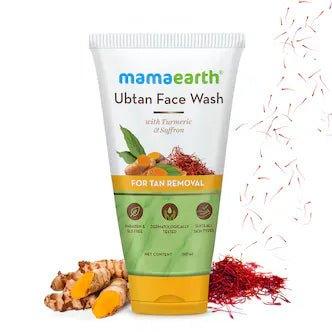 Mamaearth Ubtan Face Wash with Turmeric & Saffron for Tan Removal Brightens Skin - Pinoyhyper