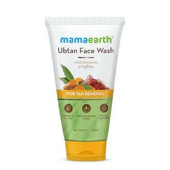 Mamaearth Ubtan Face Wash with Turmeric & Saffron for Tan Removal Brightens Skin - Pinoyhyper