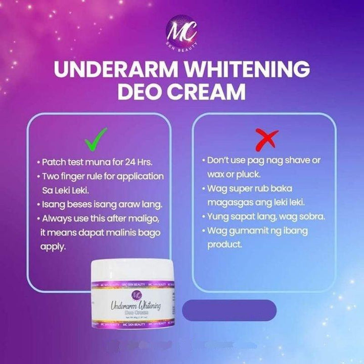 Mc Underarm Whitening Deo Cream - 40gm - Pinoyhyper