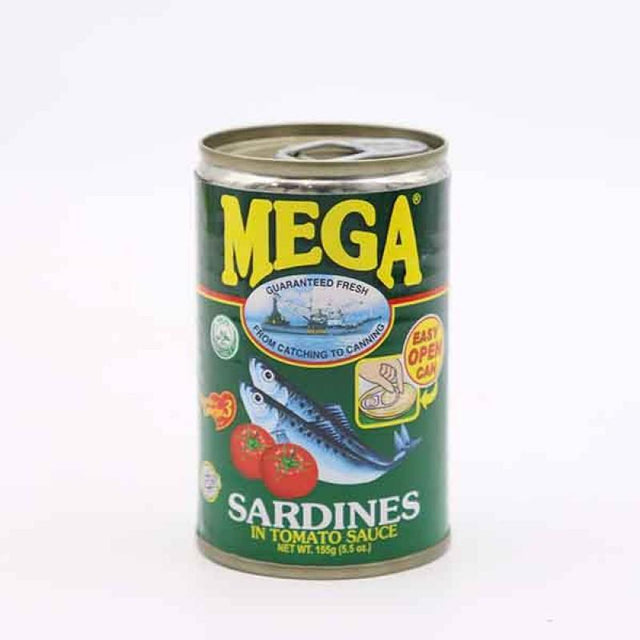 Mega Green Sardines Tomato Sauce Regular 155g - Pinoyhyper