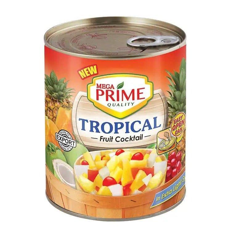 Mega Prime Tropical Fruit Cocktail In Extra Light Syrup - 822gm - Pinoyhyper