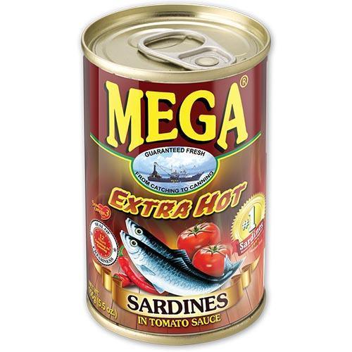 Mega Sardines in Tomato Sauce (Extra Hot) ?️ -155g - Pinoyhyper