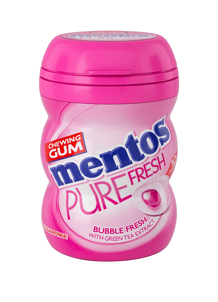 Mentos Pure Fresh Sugar Free Chewing Gum Bubble Fresh - 10Pcs - Pinoyhyper