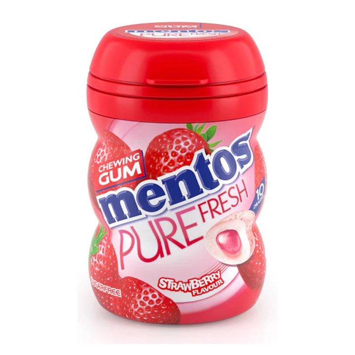 Mentos Pure Fresh Sugar Free Chewing Gum Strawberry - 10Pcs - Pinoyhyper