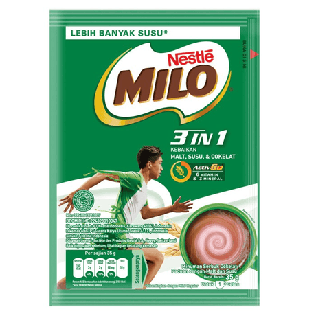 Milo Activ Go 3in1 Polybag 18 Sachet x 35 g - Pinoyhyper
