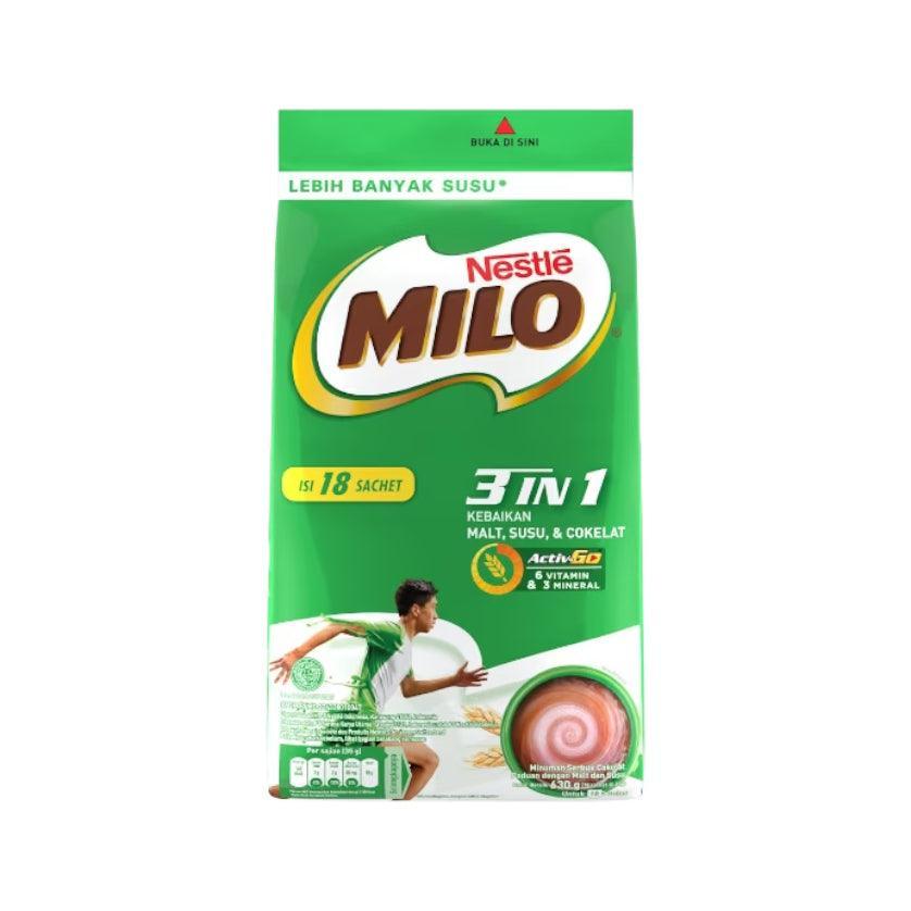 Milo Activ Go 3in1 Polybag 18 Sachet x 35 g - Pinoyhyper