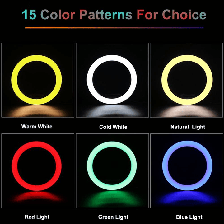 MJ-26 RGB LED Soft Ring Light With Stand-Selfie Light - Pinoyhyper