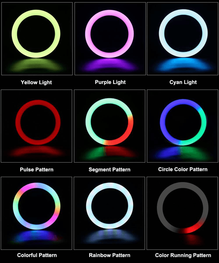 MJ-26 RGB LED Soft Ring Light With Stand-Selfie Light - Pinoyhyper