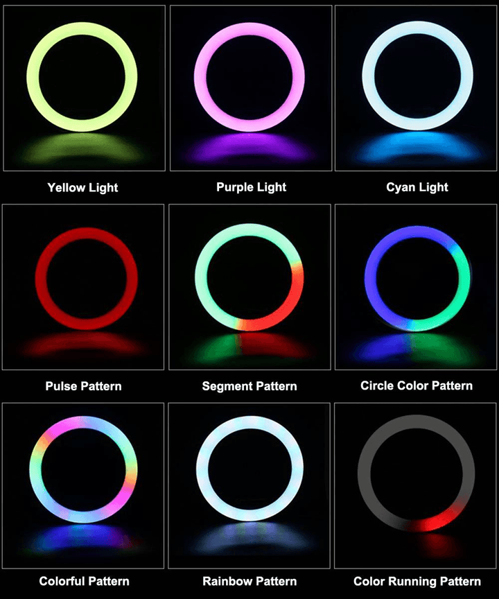 MJ-30 RGB LED Soft Ring Light With Stand-Selfie Light - Pinoyhyper