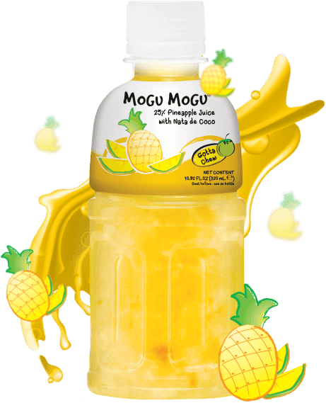Mogu Mogu Pineapple Juice with Nata de Coco - 320ml - Pinoyhyper