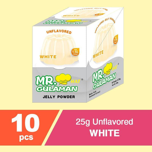 Mr. Hat Gulaman Unflavored White 10pcs Pack - Pinoyhyper