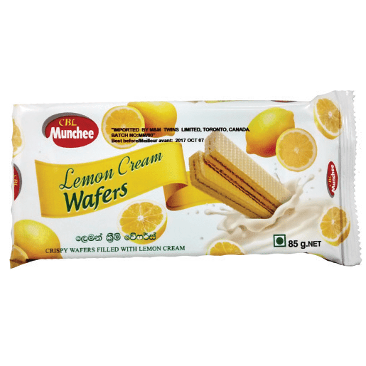 Munchee Lemon Cream Wafers - 85g - Pinoyhyper