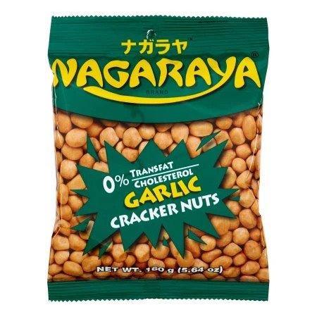 Nagaraya Garlic Cracker Nuts 160g (Green) - Pinoyhyper