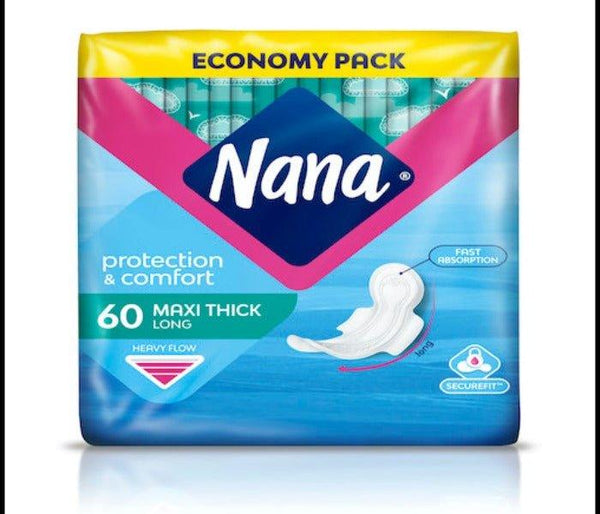 Nana Maxi Long Wings Sanitary Pad - 60 Pcs - Pinoyhyper