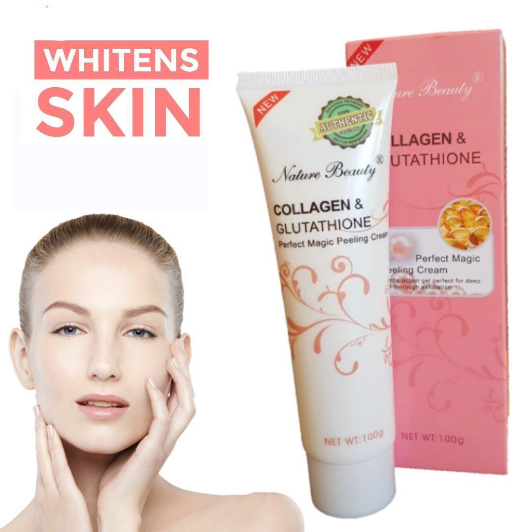 nature beauty collagen and glutathione perfect magic peeling cream 100g Authentic Collagen & Glutathione Peel Cream Get Brighter and Glowing Skin Magec Collagen Cream Where to