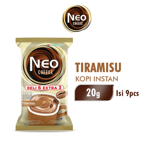 Neo Coffee Kopi Instan Coffee Tiramisu 20g × 9Pcs - Pinoyhyper