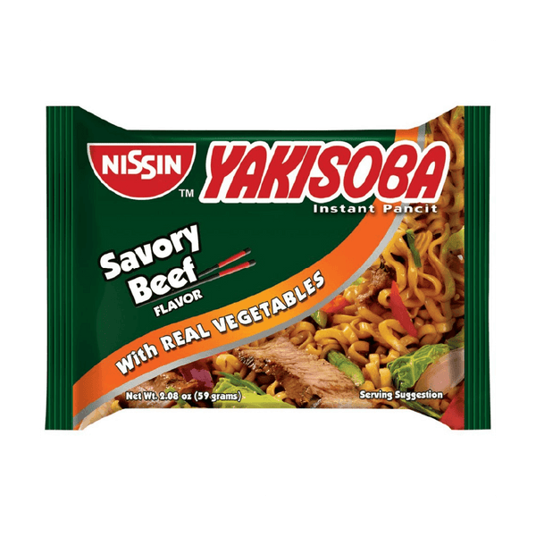 Nissin Yakisoba Savory Beef Instant Pancit 59gm - Pinoyhyper