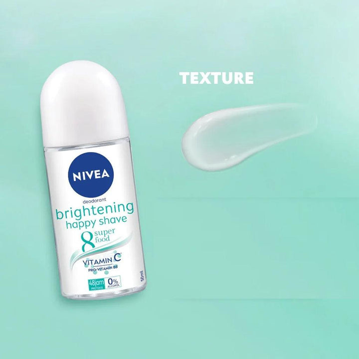 Nivea Deo Whitening Happy Shave Roll-On - 50ml - Pinoyhyper