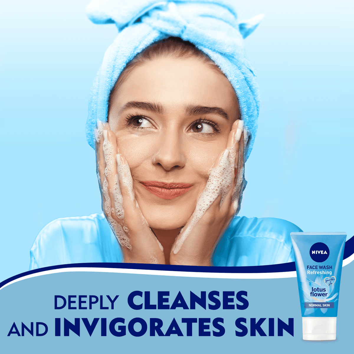 Nivea Face Wash Refreshing Lotus Flower Normal Skin - 150ml - Pinoyhyper