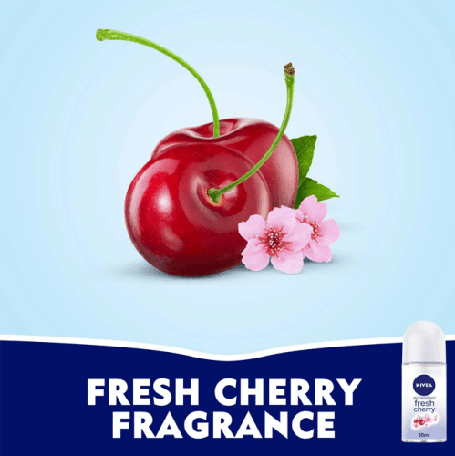 Nivea Fresh Cherry deodorant roll on - 50ml - Pinoyhyper