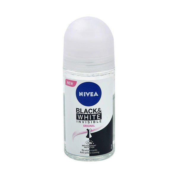 Nivea Invisible Black & White Deodorant Roll-On For Women 50ml - Pinoyhyper