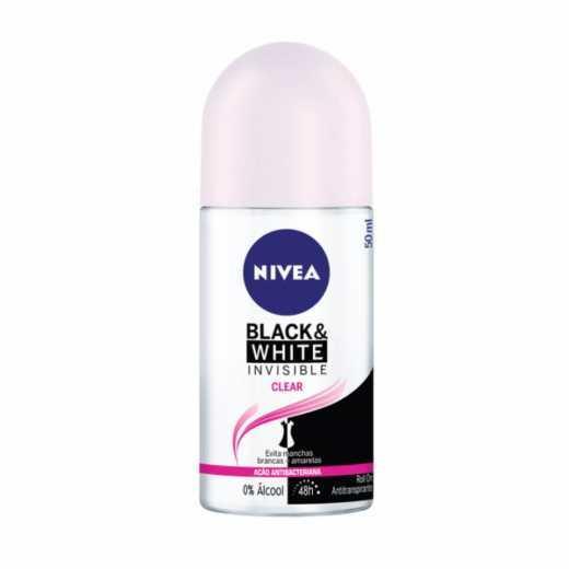 Nivea Roll On Black&White Invisible Clear 50ml - Pinoyhyper
