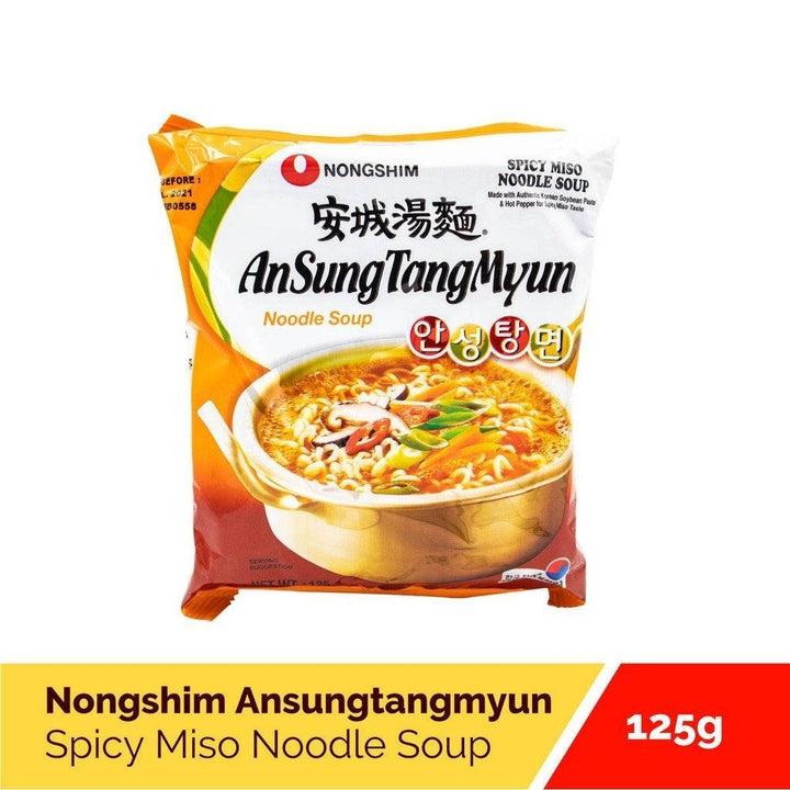 Nongshim Ansungtangmyun Spicy Miso Noodle Soup 125g - Pinoyhyper